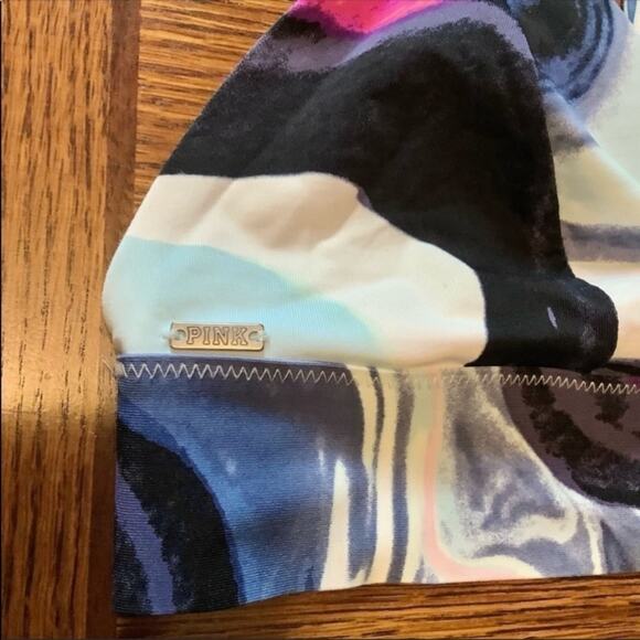 VS Victoria's Secret Pink Banded Strappy Bralette Size XS Marble Blue White - Picture 10 of 14